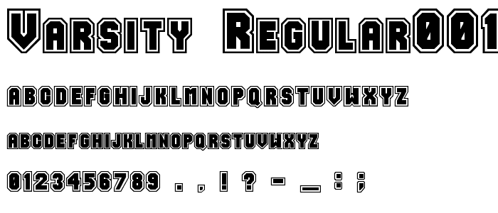 Varsity Regular:001.001 font